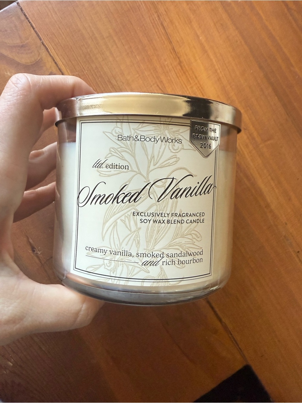 Bath & Body Works • Smoked Vanilla 3-Wick Candle • 2016 Vault Limited • New 2 pc